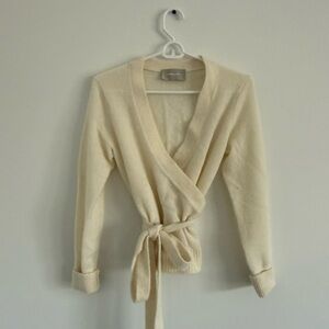 Everlane Cream Wrap Sweater